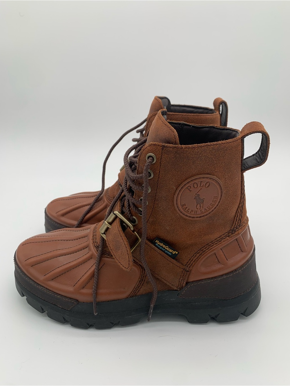 Polo by Ralph Lauren Brown Lace-Up Duck Boots